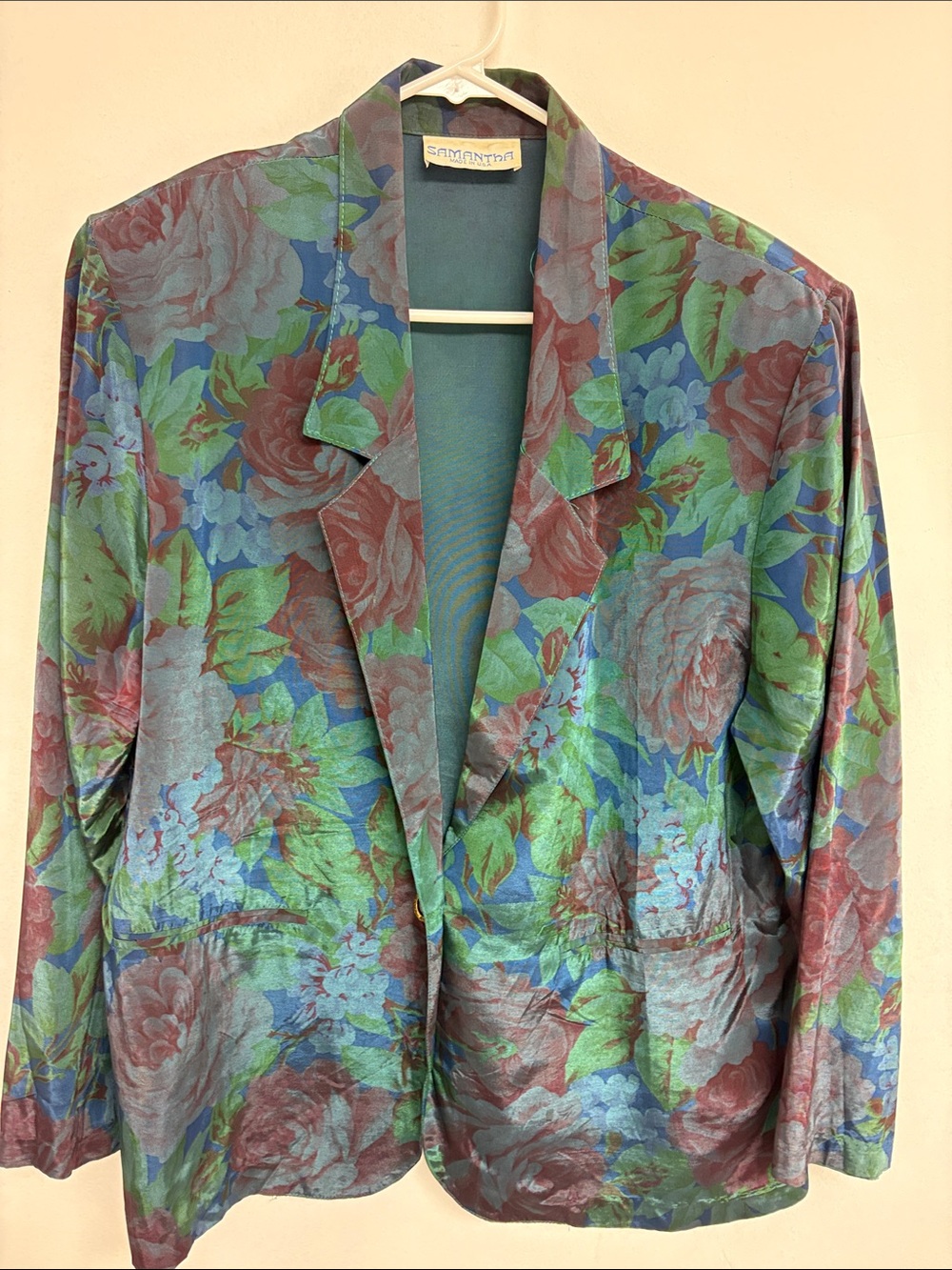 Vintage Samantha USA Floral Blazer Jacket Size 14 Oversized 80s 90s

Description
